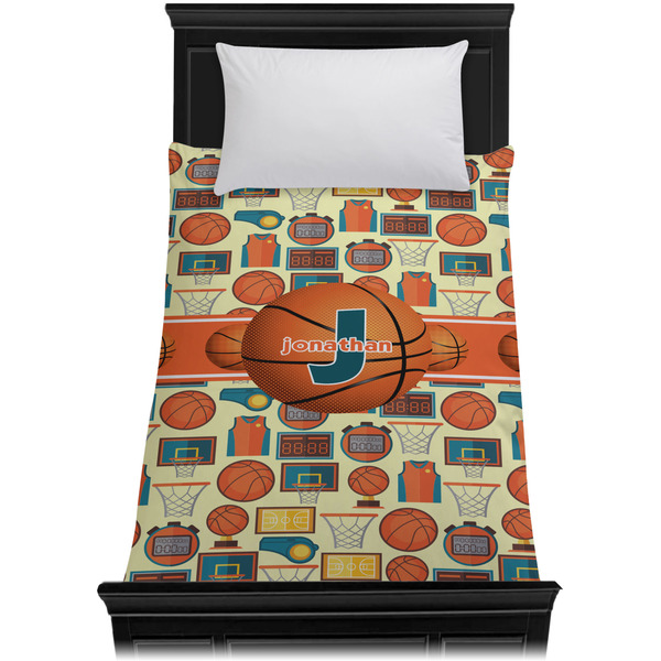 Basketball Duvet Cover - Twin XL - On Bed - No Prop