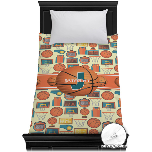 Custom Basketball Duvet Cover - Twin XL (Personalized)