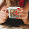 Basketball Espresso Cup - 6oz (Double Shot) LIFESTYLE (Woman hands cropped)