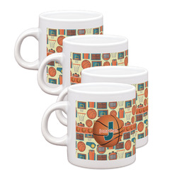 Basketball Single Shot Espresso Cups - Set of 4 (Personalized)
