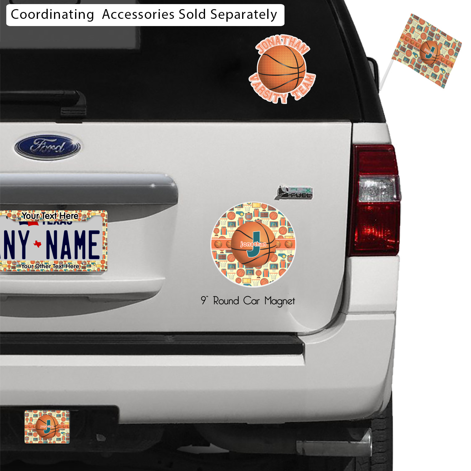 Custom Basketball Graphic Car Decal (Personalized) YouCustomizeIt