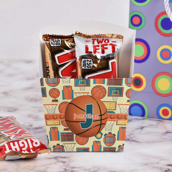 Basketball French Fry Favor Box - w/ Treats View