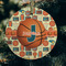 Basketball Frosted Glass Ornament - Round (Lifestyle)