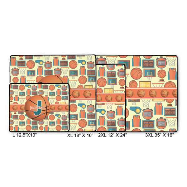 Basketball Gaming Mats - SIZE CHART