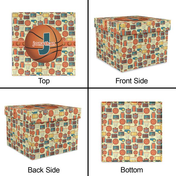Basketball Gift Boxes with Lid - Canvas Wrapped - Large - Approval