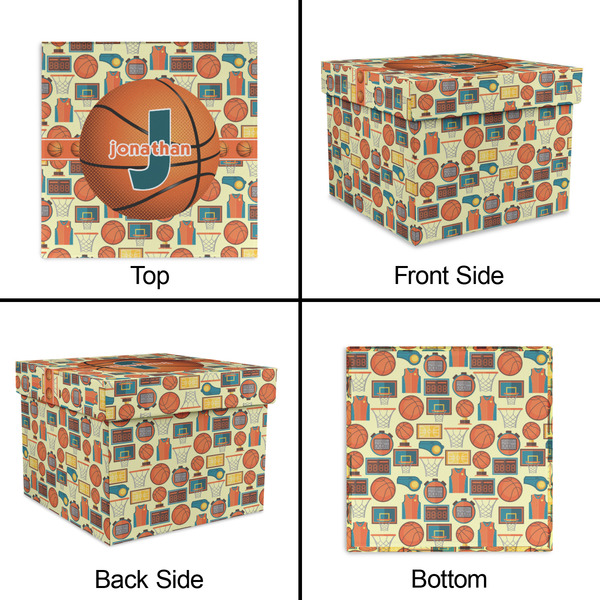 Basketball Gift Boxes with Lid - Canvas Wrapped - Small - Approval