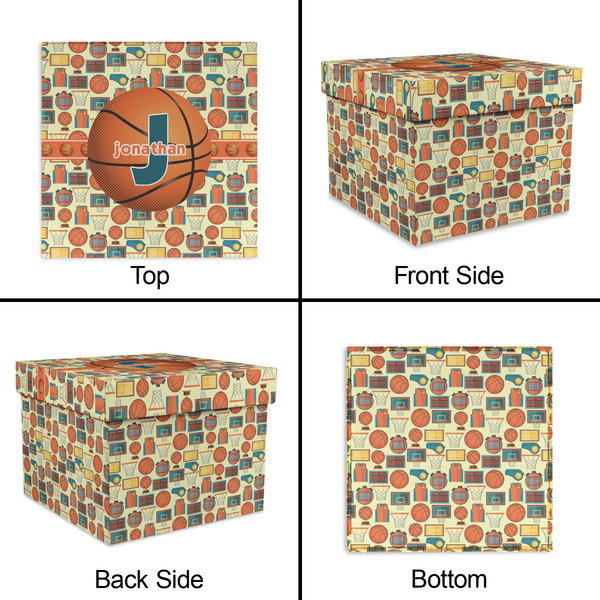 Basketball Gift Boxes with Lid - Canvas Wrapped - X-Large - Approval
