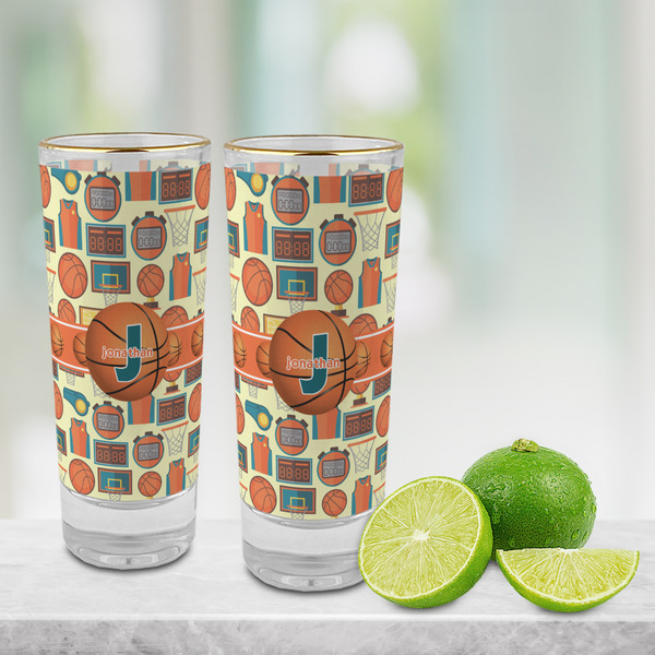 Basketball Glass Shot Glass - 2 oz - LIFESTYLE