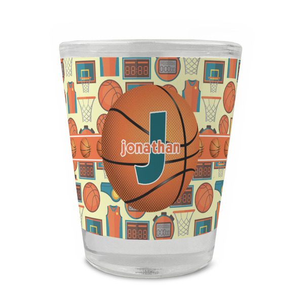 Custom Basketball Glass Shot Glass - 1.5 oz - Set of 4 (Personalized)
