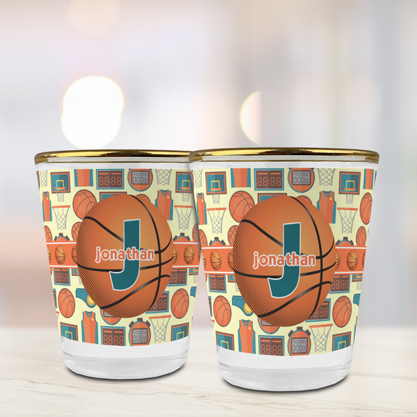 Basketball Glass Shot Glass - with gold rim - LIFESTYLE
