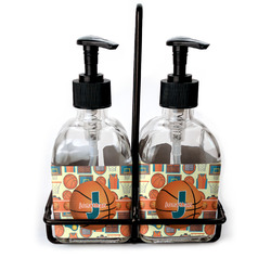 Basketball Glass Soap & Lotion Bottle Set (Personalized)