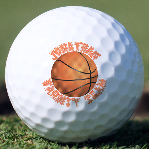 Custom Basketball Golf Balls - Titleist Pro V1 - Set of 3 (Personalized)
