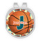 Basketball Golf Ball Marker - Hat Clip - Silver