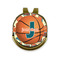 Basketball Golf Ball Marker - Hat Clip - Gold