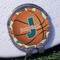 Basketball Golf Ball Marker Hat Clip - Silver - Front