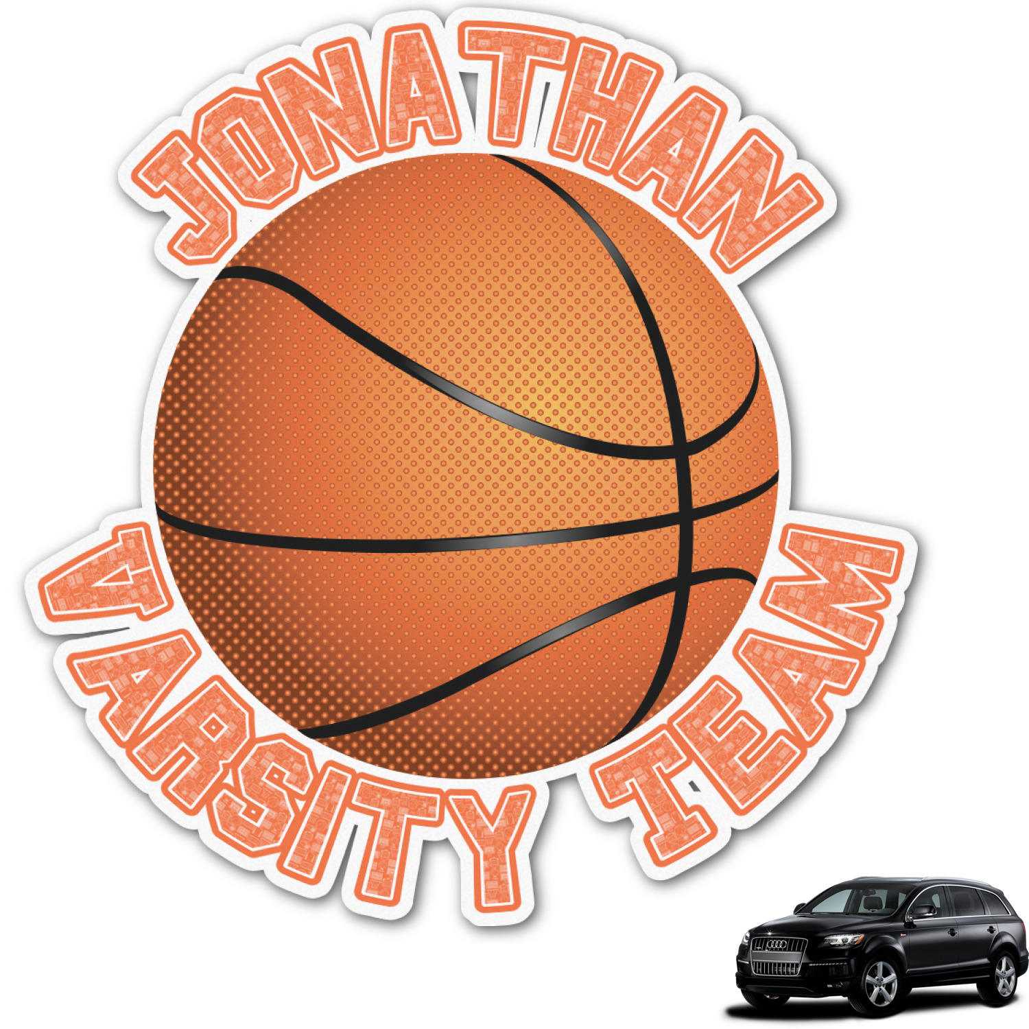Custom Basketball Graphic Car Decal (Personalized) YouCustomizeIt