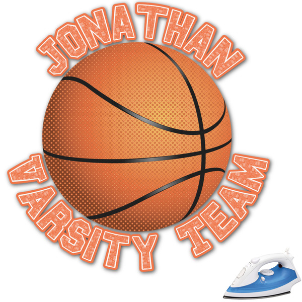 Custom Basketball Graphic Iron On Transfer - Up to 4.5"x4.5" (Personalized)