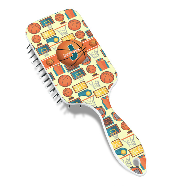 Basketball Hair Brush - Angle View