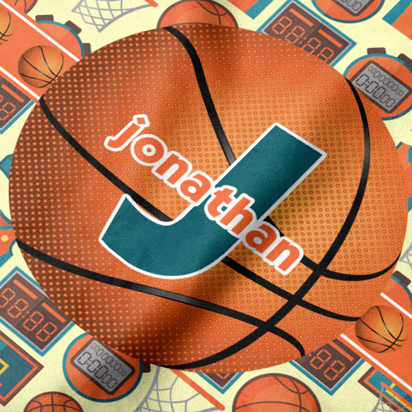 Basketball Hooded Baby Towel- Detail Close Up