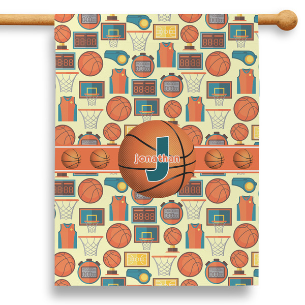 Custom Basketball 28" House Flag (Personalized)
