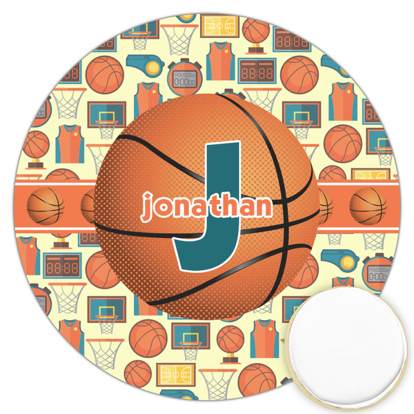 Custom Basketball Printed Cookie Topper - 3.25" (Personalized)
