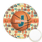 Basketball Printed Cookie Topper - Round (Personalized)