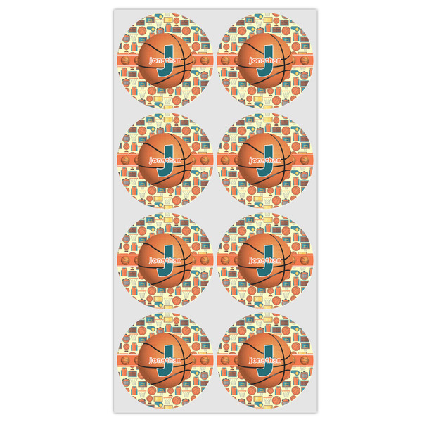 Basketball Icing Circle - Medium - Set of 8