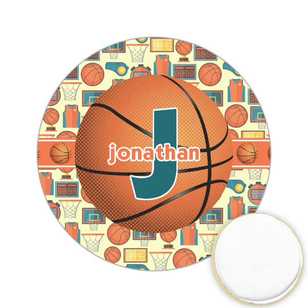 Custom Basketball Printed Cookie Topper - 2.15" (Personalized)