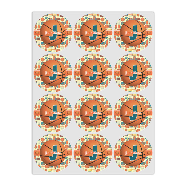 Basketball Icing Circle - Small - Set of 12