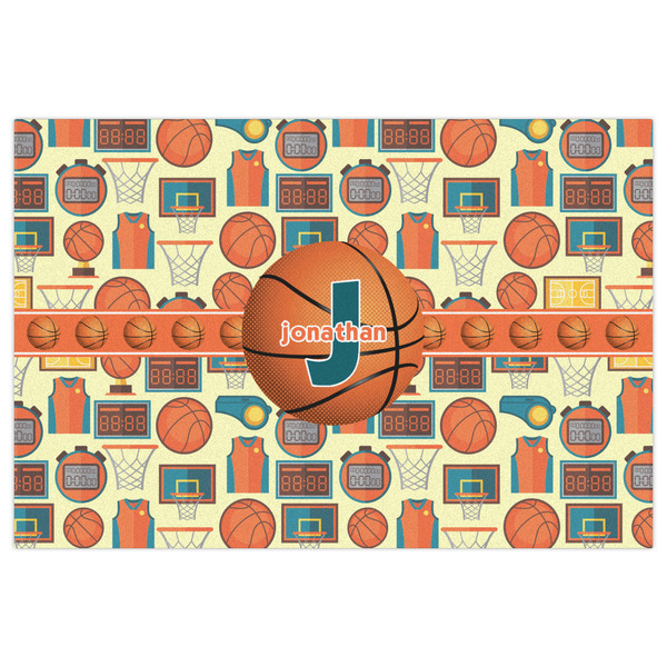 Basketball Indoor / Outdoor Rug - 4'x6' - Front Flat