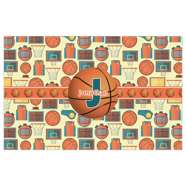 Basketball Indoor / Outdoor Rug - 5'x8' - Front Flat