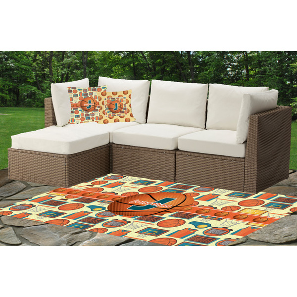 Basketball Indoor / Outdoor Rug & Cushions