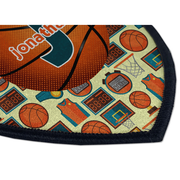 Basketball Iron on Shield 3 Detail