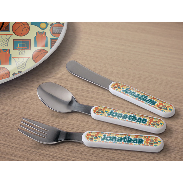 Basketball Kids Flatware w/ Plate