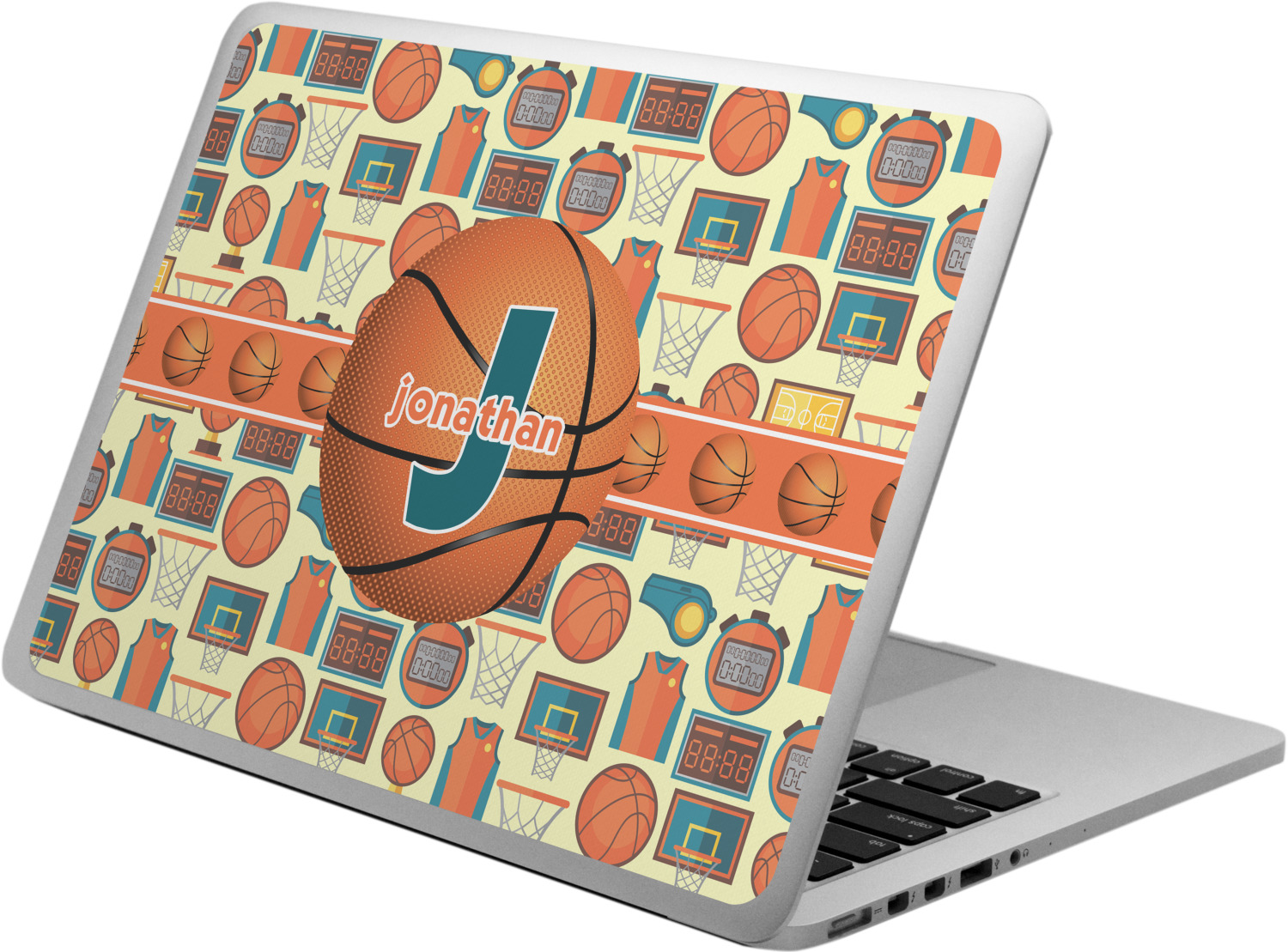Basketball Laptop Skin - Custom Sized (Personalized) - YouCustomizeIt