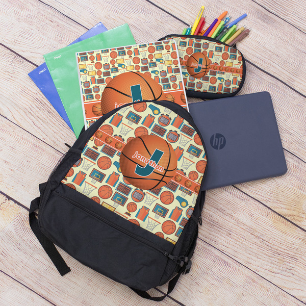 Basketball Large Backpack - Black - With Stuff