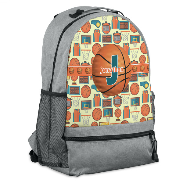 Custom Basketball Backpack - Grey (Personalized)