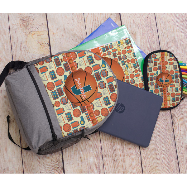 Basketball Large Backpack - Gray - With Stuff