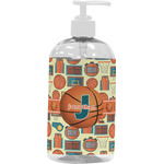 Basketball Plastic Soap / Lotion Dispenser (16 oz - Large - White) (Personalized)