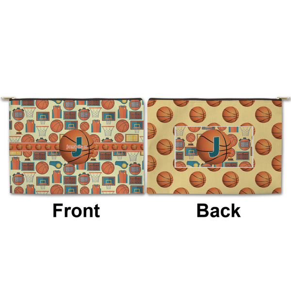 Basketball Large Zipper Pouch Approval (Front and Back)