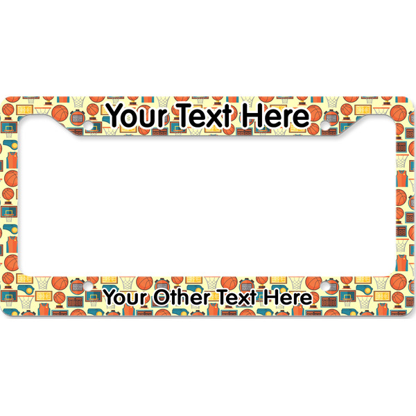 Custom Basketball License Plate Frame - Style B (Personalized)