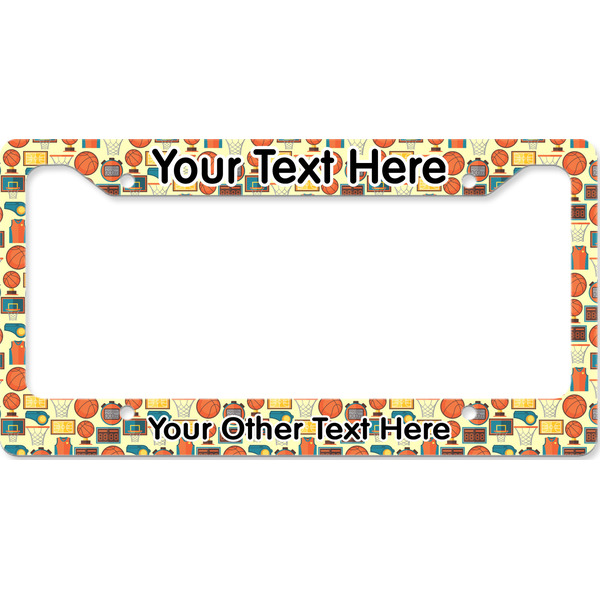 Basketball License Plate Frame Wide