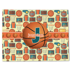 Basketball Single-Sided Linen Placemat - Single w/ Name or Text