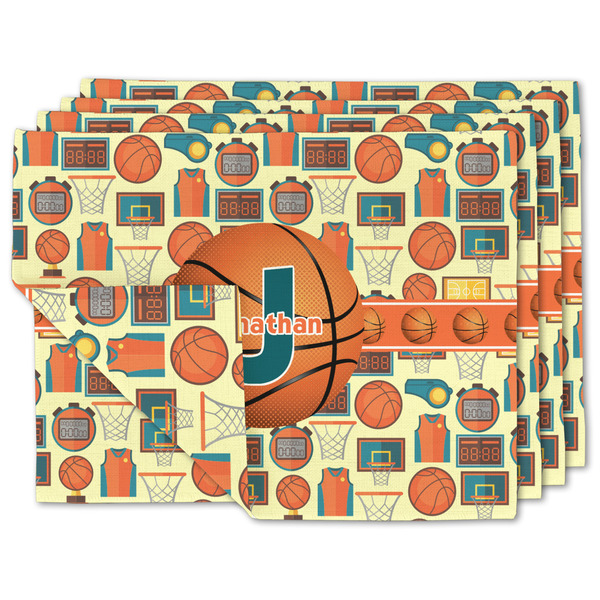 Custom Basketball Linen Placemat w/ Name or Text