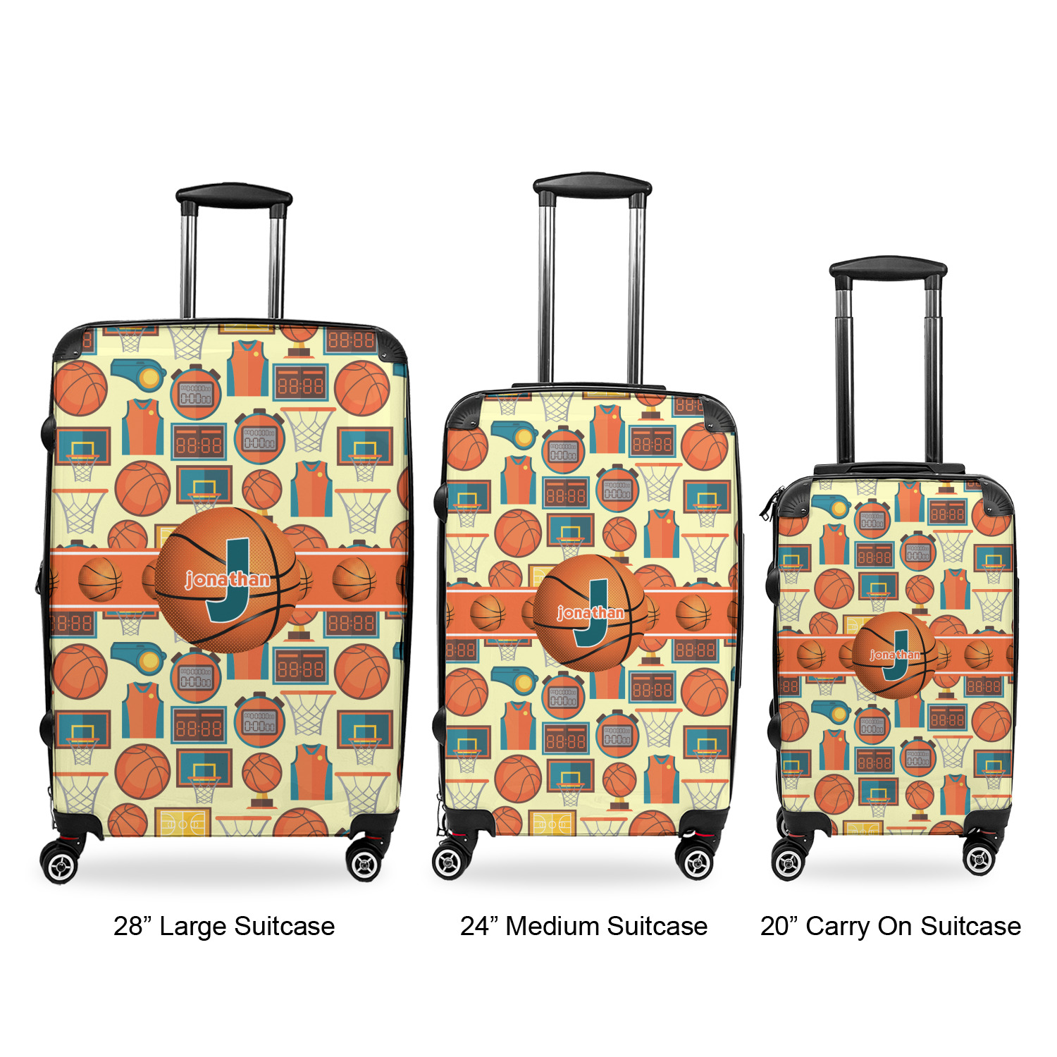 Basketball Suitcase 24"Medium Checked (Personalized) YouCustomizeIt