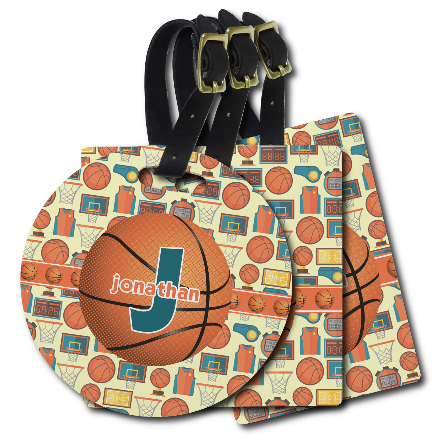 Custom Basketball Plastic Luggage Tag (Personalized) YouCustomizeIt