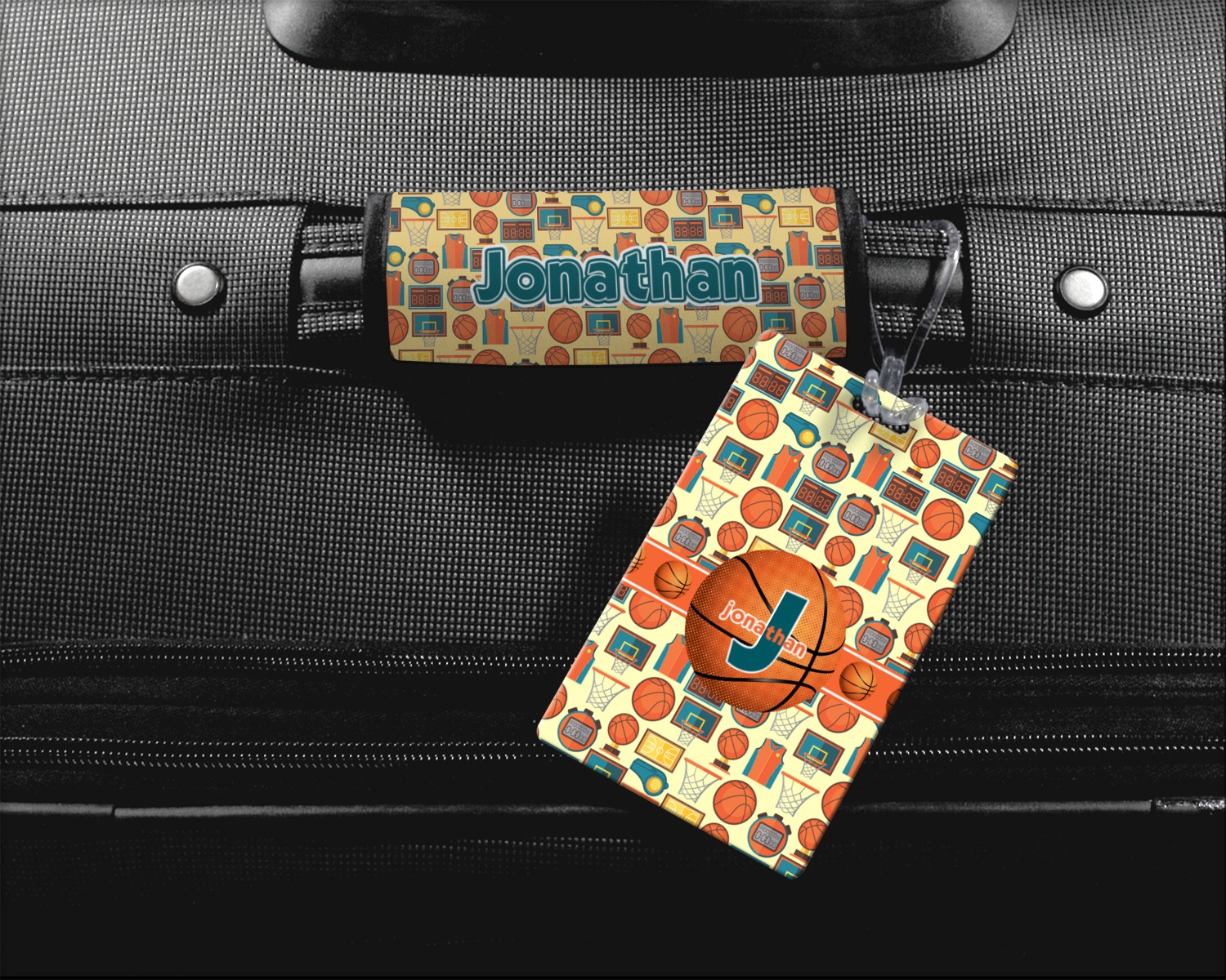 Basketball Diamond Luggage Tag (Personalized) YouCustomizeIt