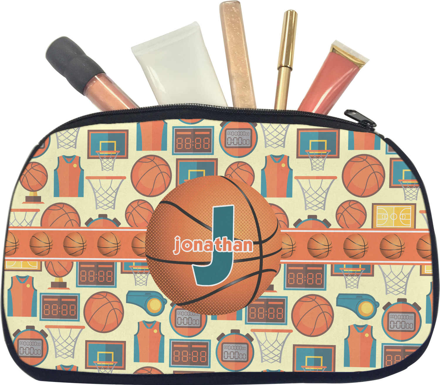 Basketball Makeup / Cosmetic Bag (Personalized) YouCustomizeIt
