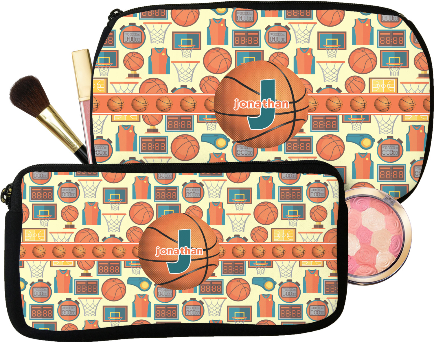 Basketball Makeup / Cosmetic Bag (Personalized) YouCustomizeIt
