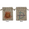 Basketball Medium Burlap Gift Bag - Front & Back (Personalized)